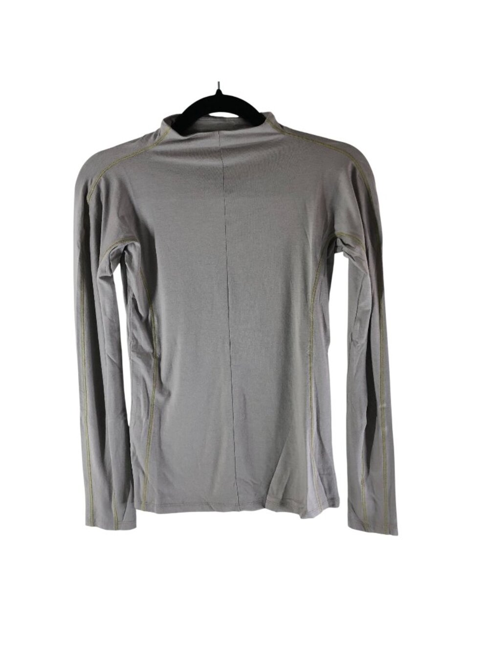 Universal Standard Eris Long Sleeve Contrast Stitch Top Ash Gray 4XS US 00-0